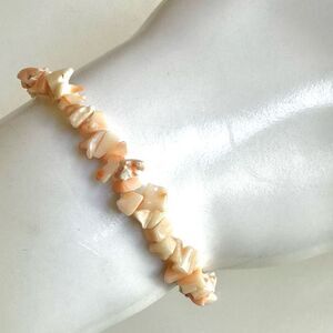 Vintage Salmon Coral Chips Bracelet